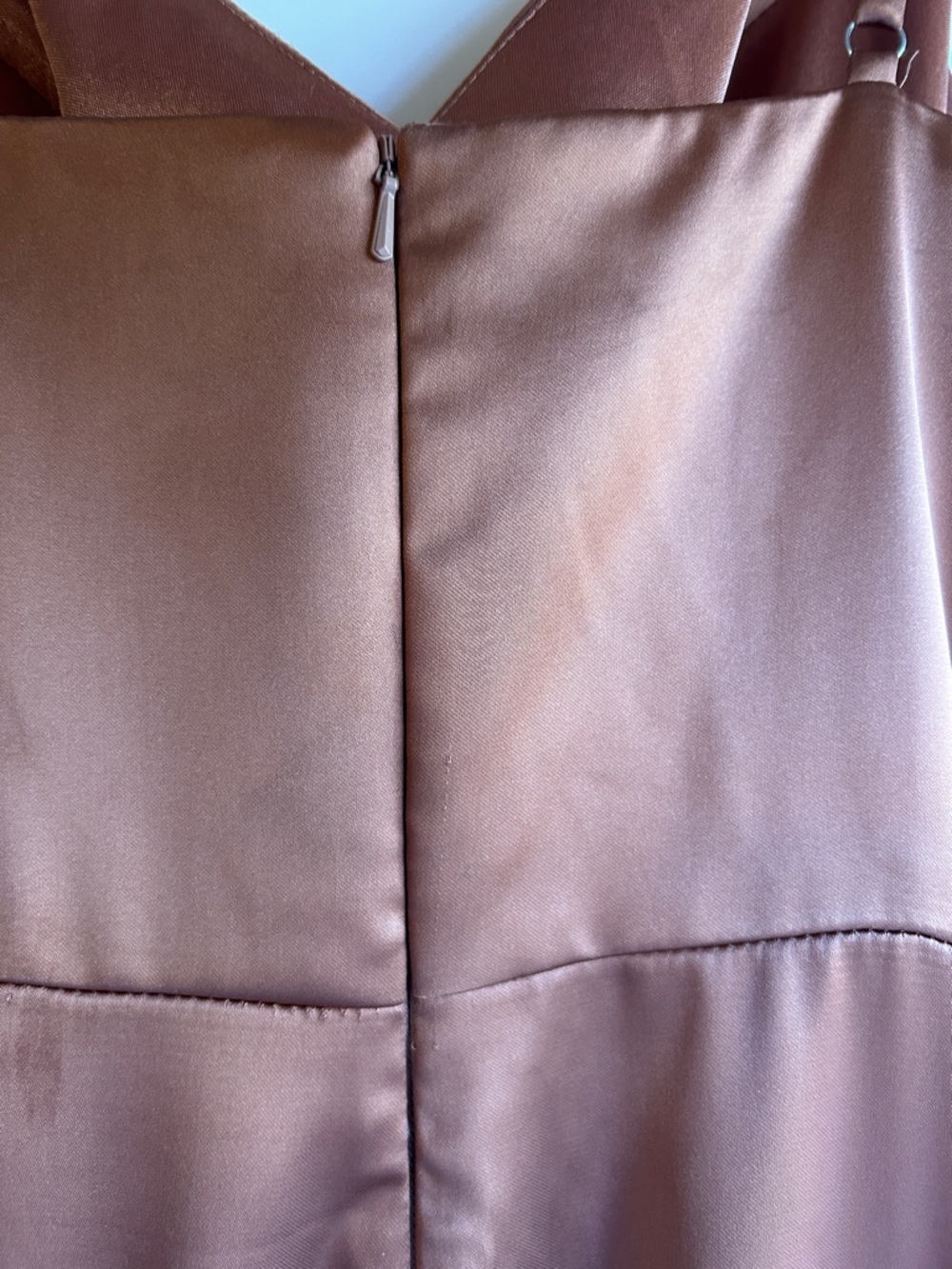 Revelry Copper Satin Dress Size 10 NWT Rory Formal Prom Bridesmaid Maxi Cowl - Picture 11 of 13